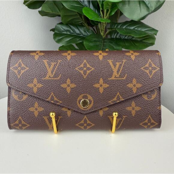 💎✨Authentic Louis Vuitton Monogram Sarah Long Wallet Rose Ballerine - Picture 1 of 8